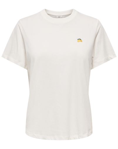 JDY - JDYPisa Print T-Shirt - Cloud Dancer/Lemon